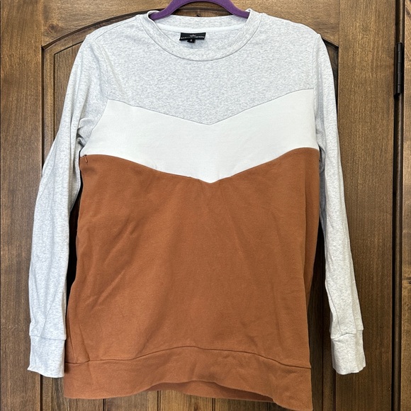 Nursing Queen Colorblock Sweater - White, Gray, and Brown - Picture 5 of 8